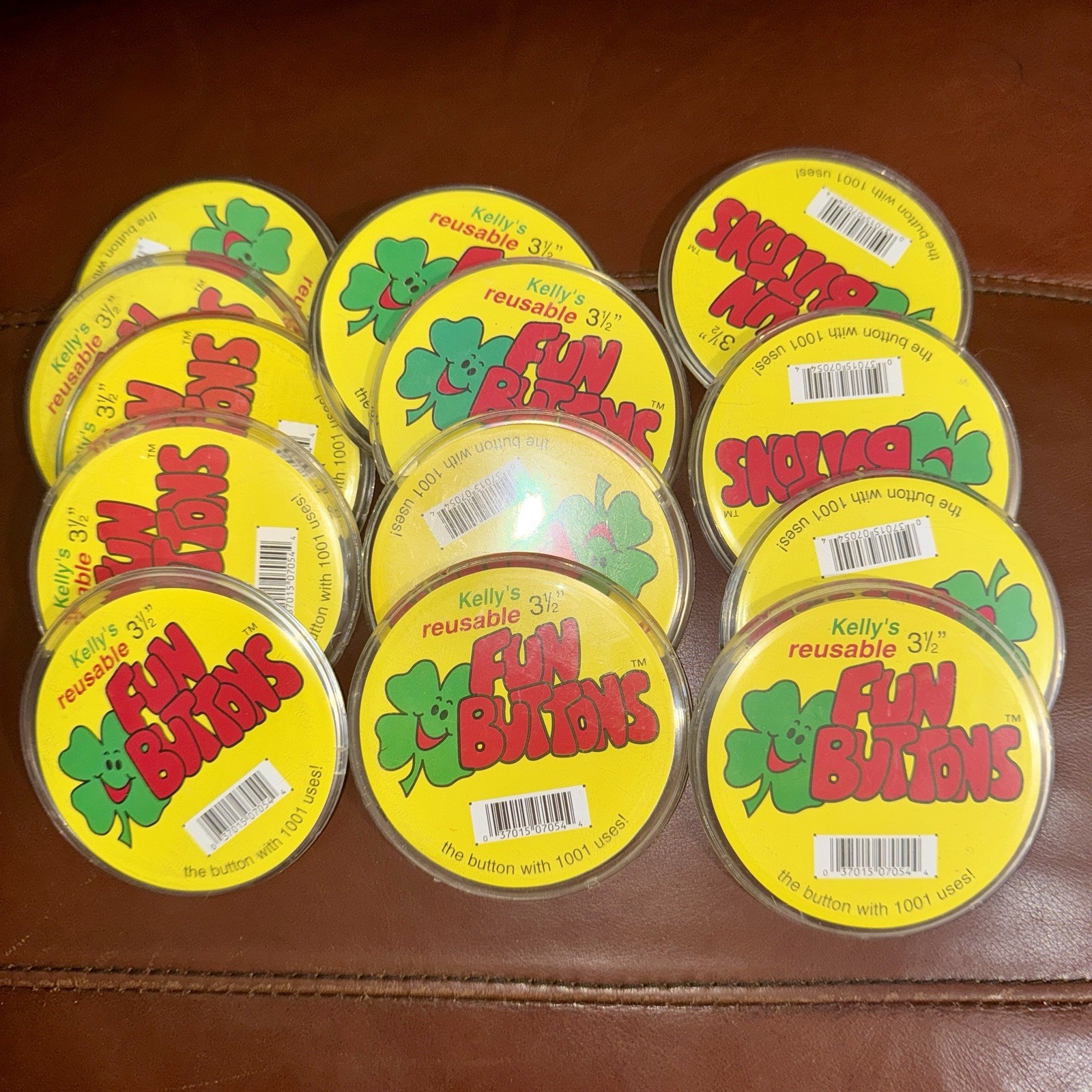Lot of 13 Fun Buttons By Kelly Large 3 1/2” Reusable