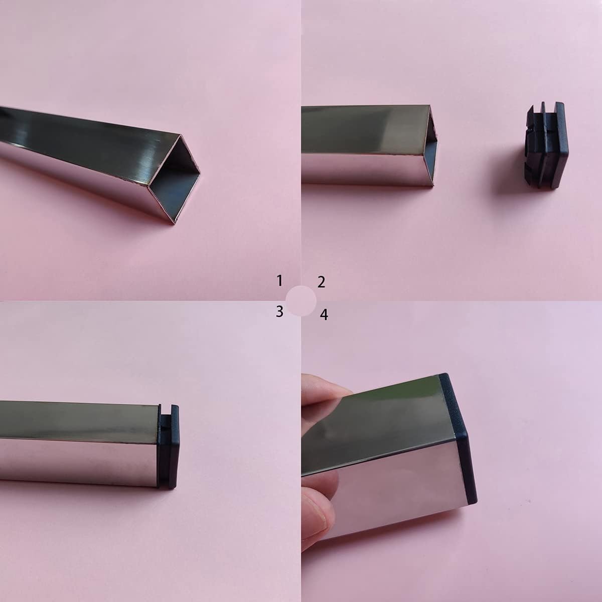High-Quality 1.25 Inch Square Tube End Caps – 12 Pack for Optimal Furniture Care