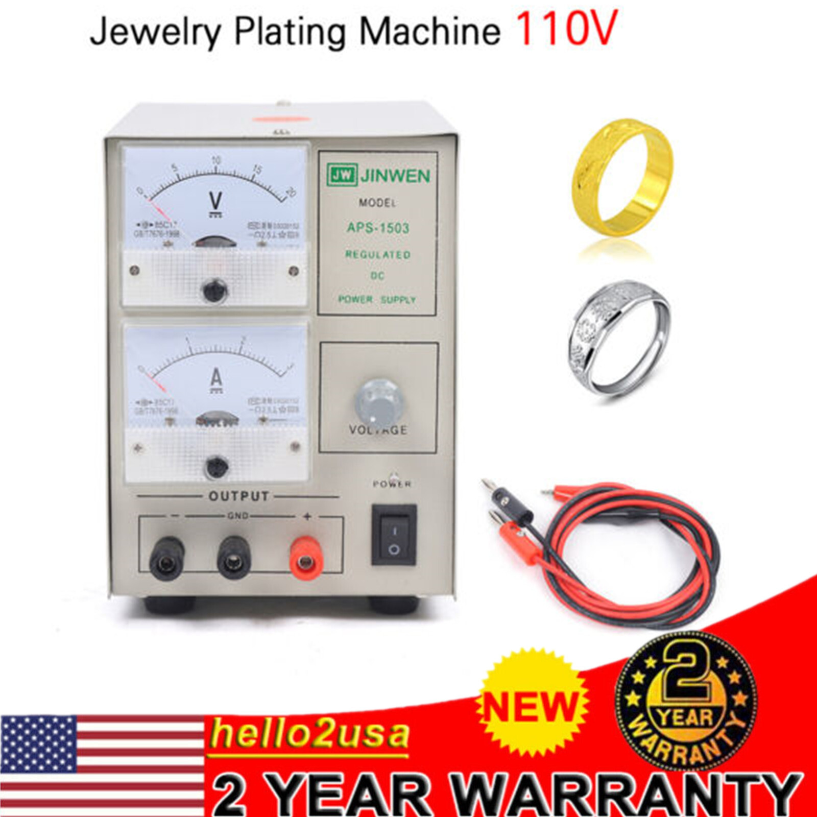 Gold Jewelry Plating Machine Copper Gold Silver Electroplating Rectifier Kit