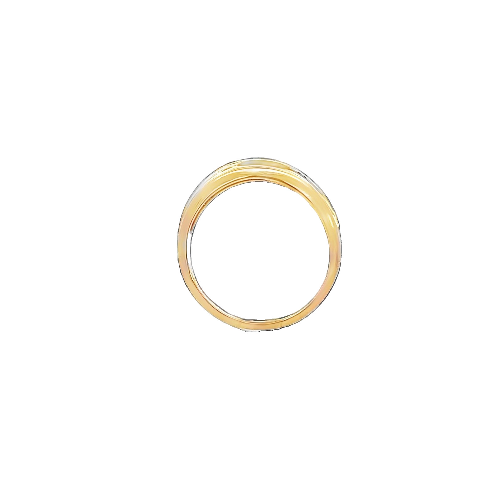 Artcarved 14k yellow white gold Design 6.5mm wedding band gents men’s size 9 NEW