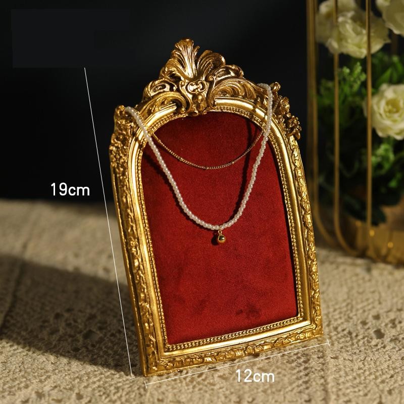 Retro Jewelry Display Stand Picture Frame Earring Necklace Holder Showcase Rack