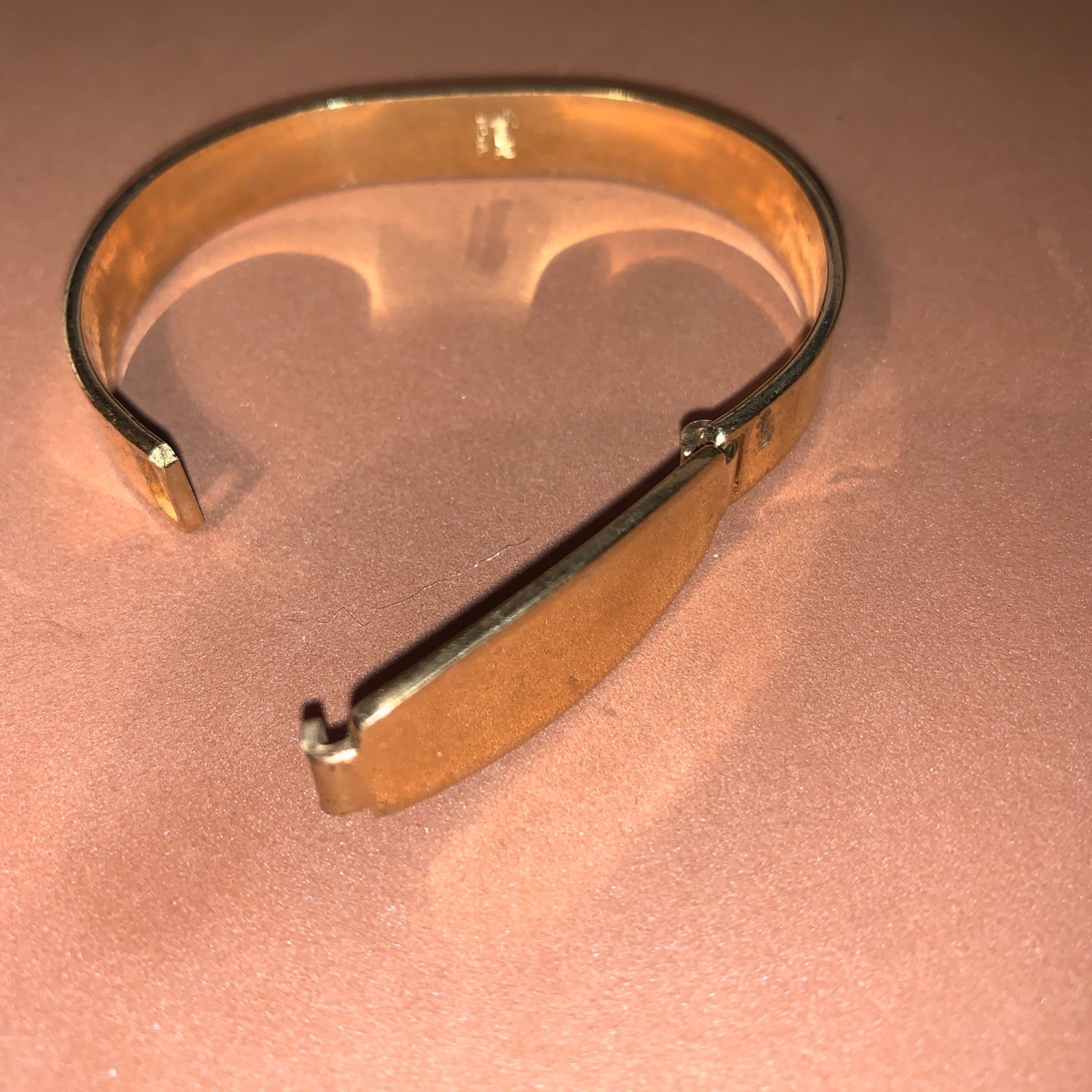 Vintage Spiedel Solid BANGLE Gold-Tone Bracelet Inside 2 1/2 inches( Opens)