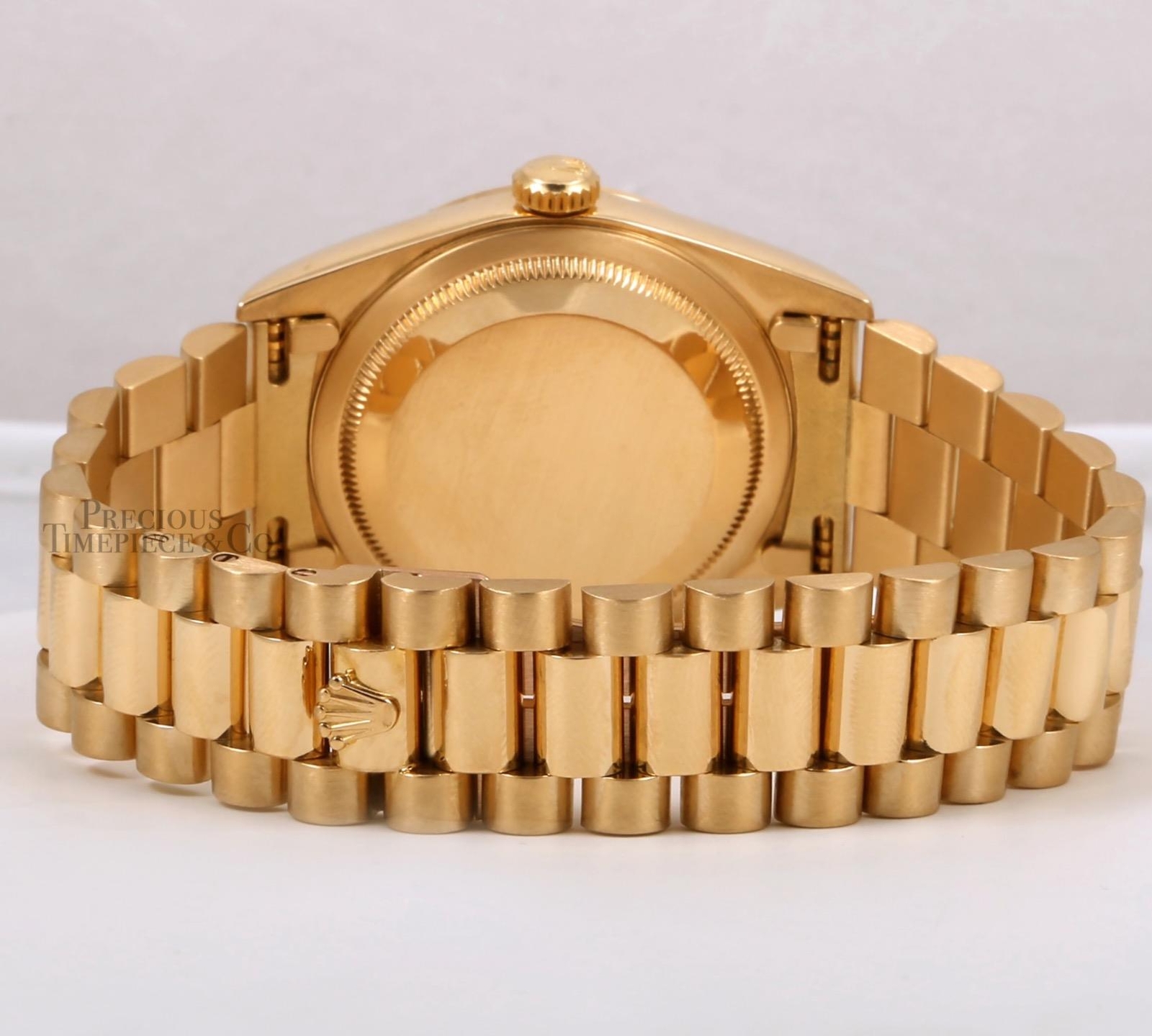 Rolex Day-Date 18038 Presidential 18k Gold 36mm Watch-Green Stick Marker Dial
