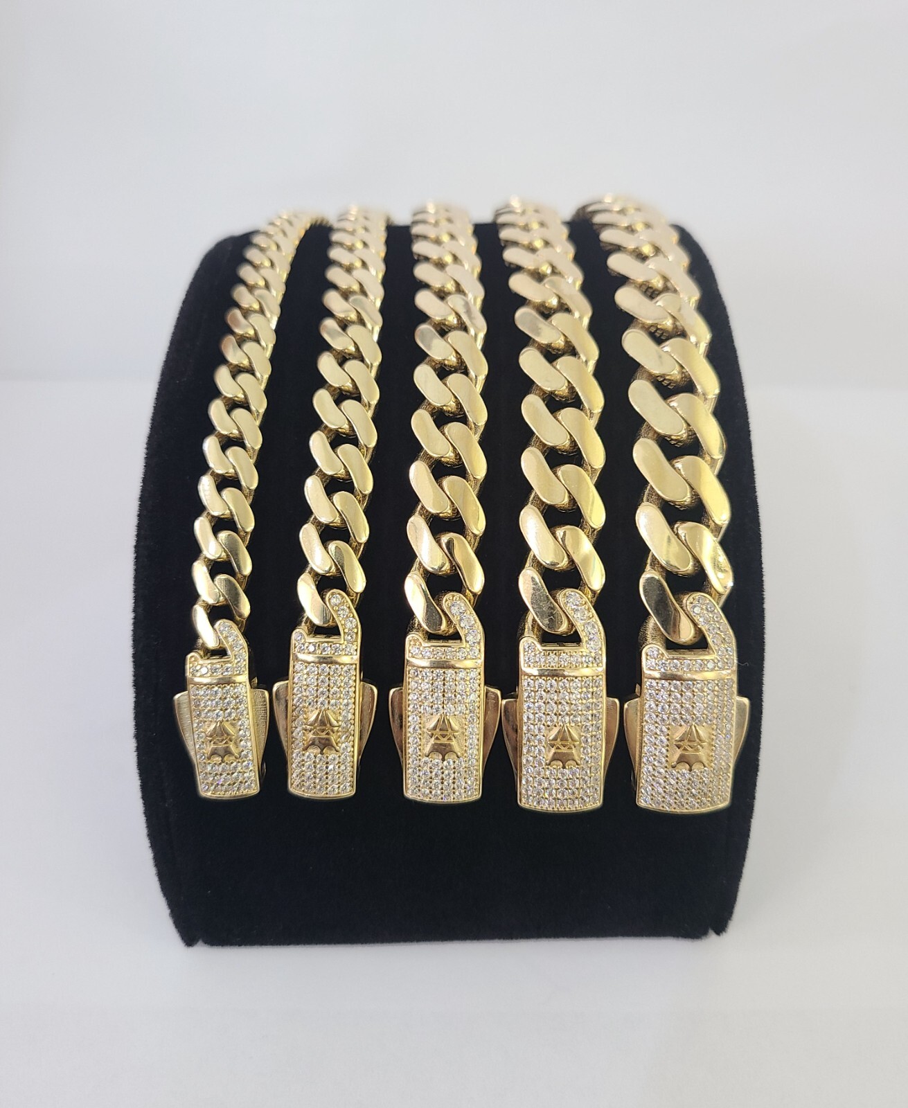 Real 14k Gold Monaco Bracelet 7mm-11mm 8″-8.5″ 14kt Yellow