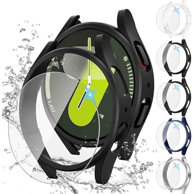 Samsung Galaxy Watch 4 5 6 7 Case Strap Silicone Band Cover 40mm 44mm