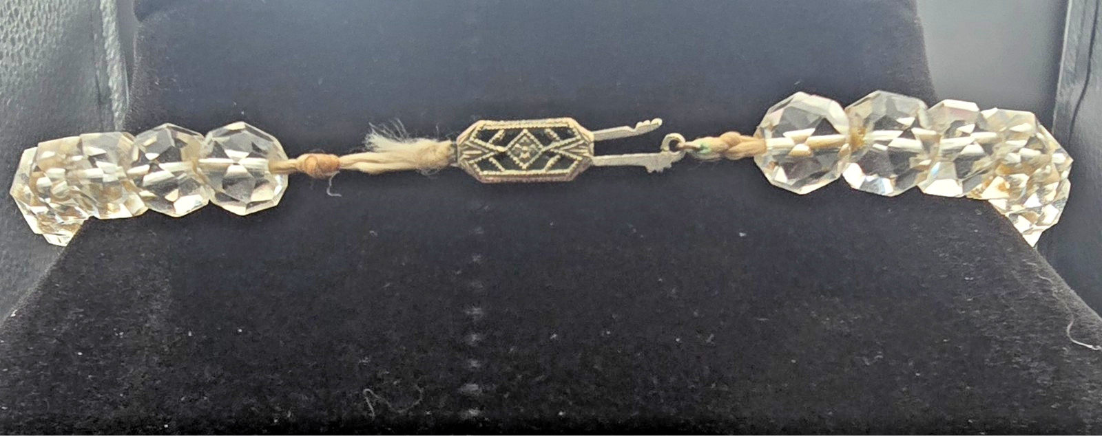 Circa 1900’s Antique Graduated Strand of Faceted Clear Quartz Crystal Necklace