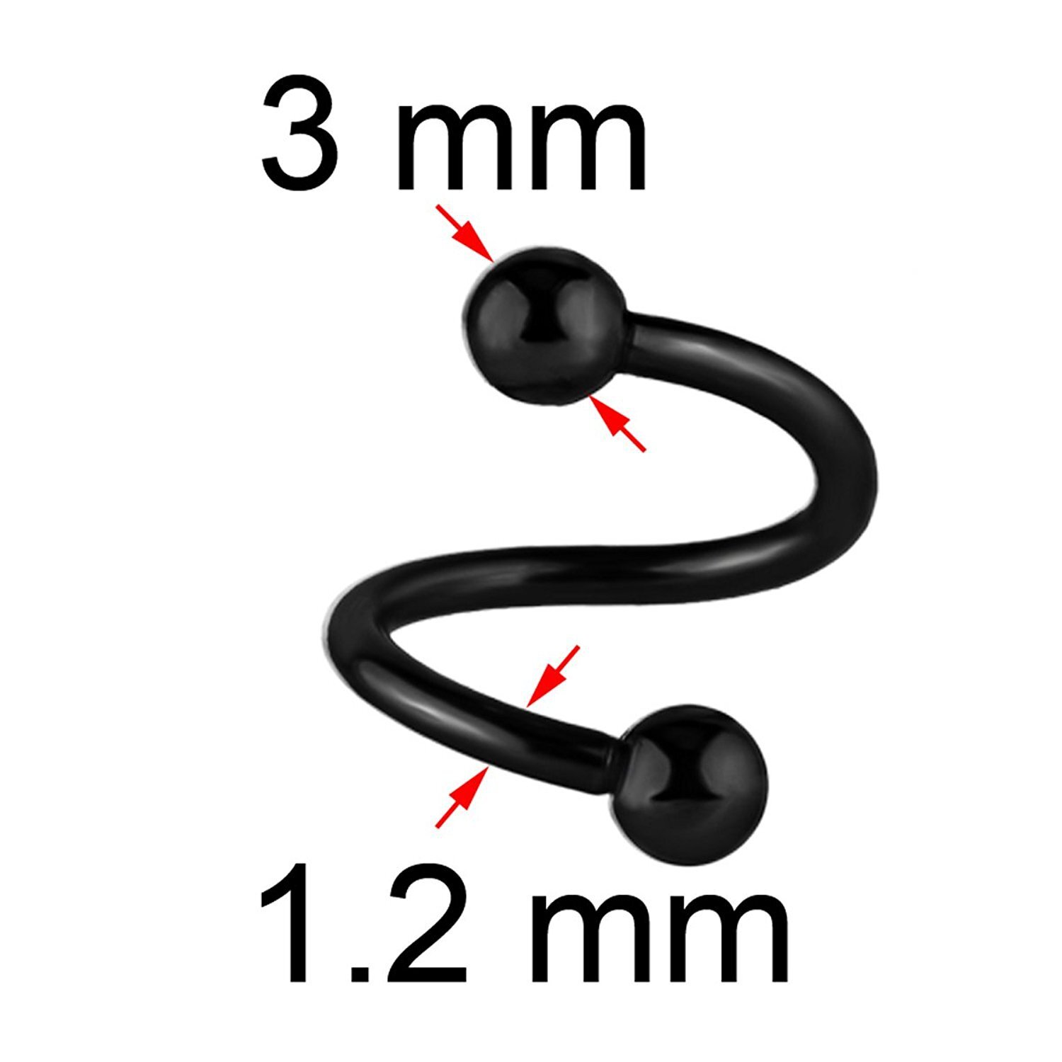2 Pcs Industrial Scaffold Bar Ear Lip Piercing S Barbell Stianless Steel Gift