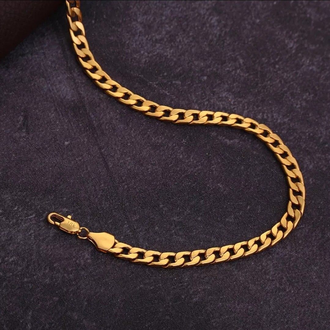 6mm Curb Link Chain Silver or Gold Stainless Steel 26″ 17-4