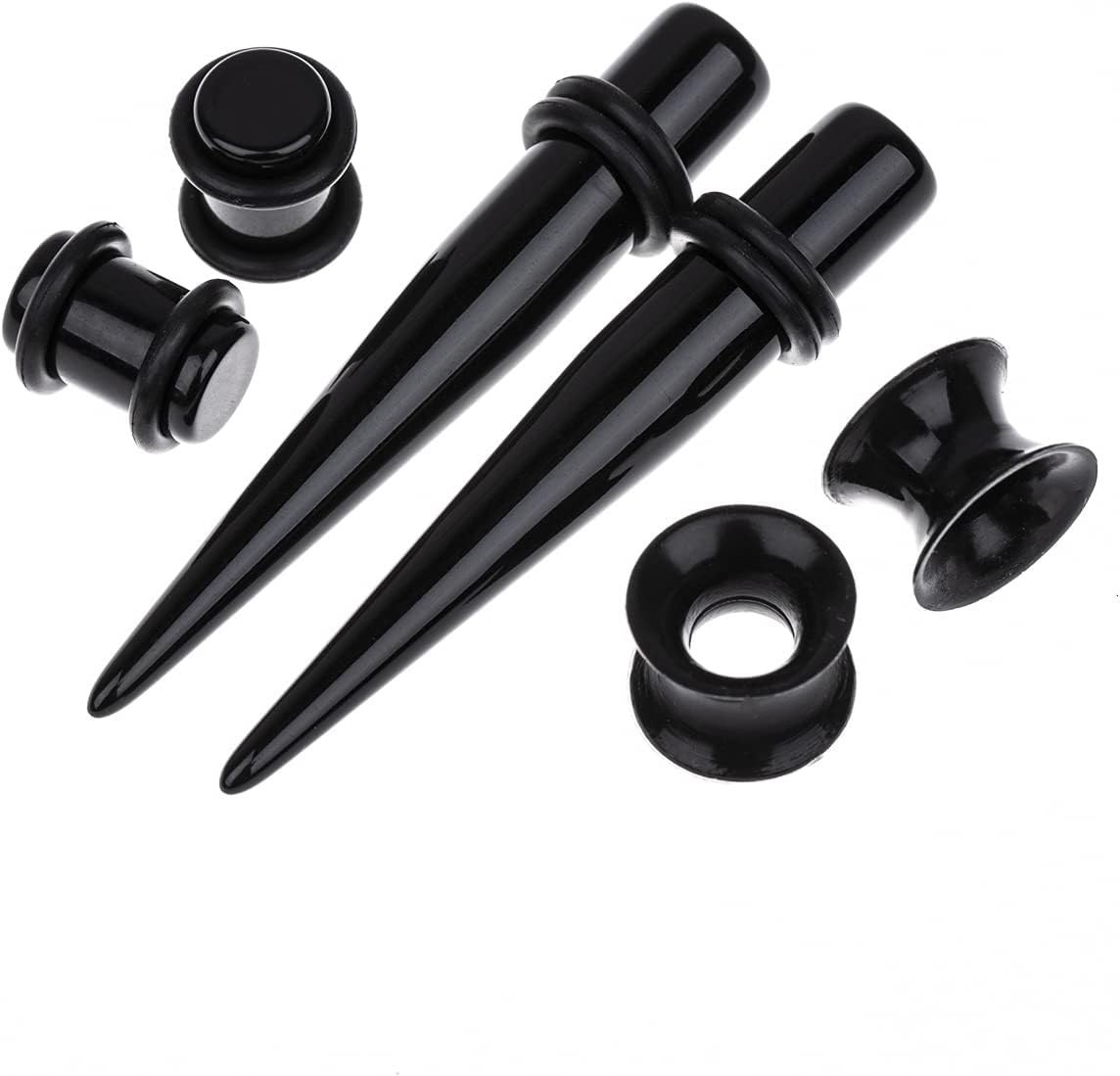 Stylish Punk Ear Gauges: 50-Piece Multi-Size Piercing Kit for Fashion Lovers