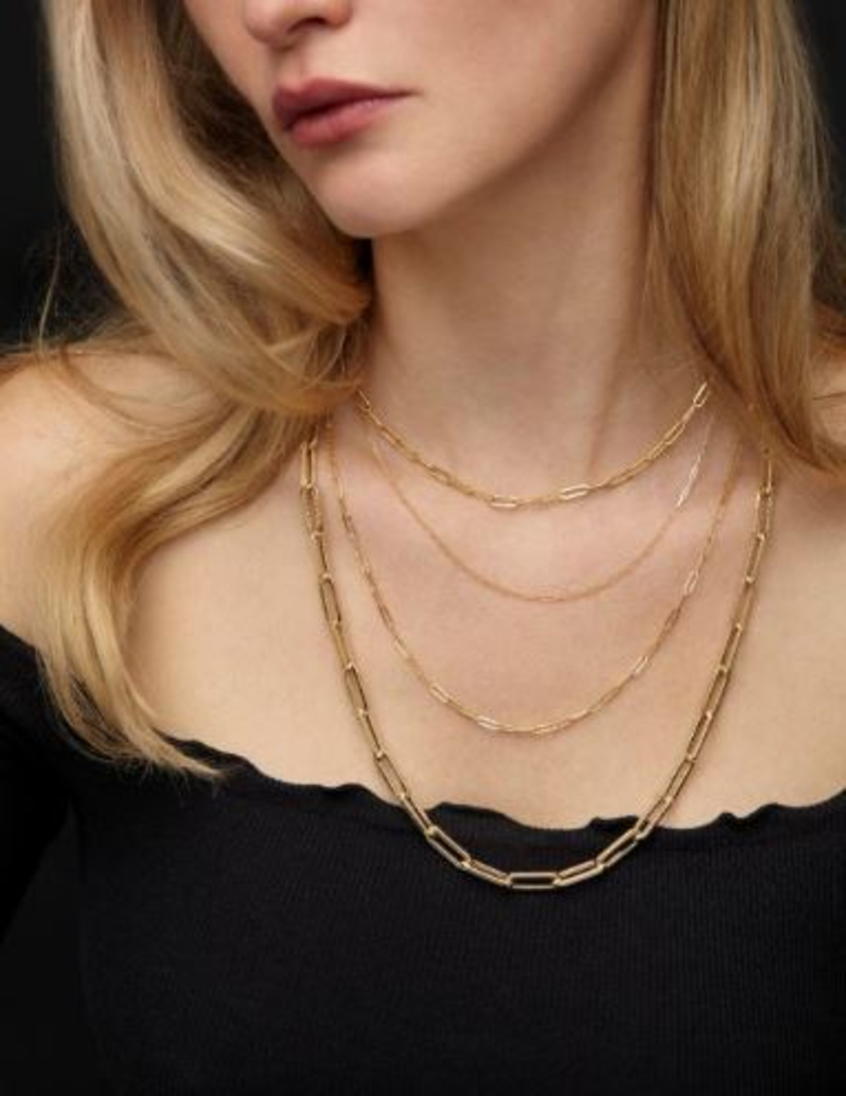 14K Gold Fancy Paperclip Bracelet 6.1mm