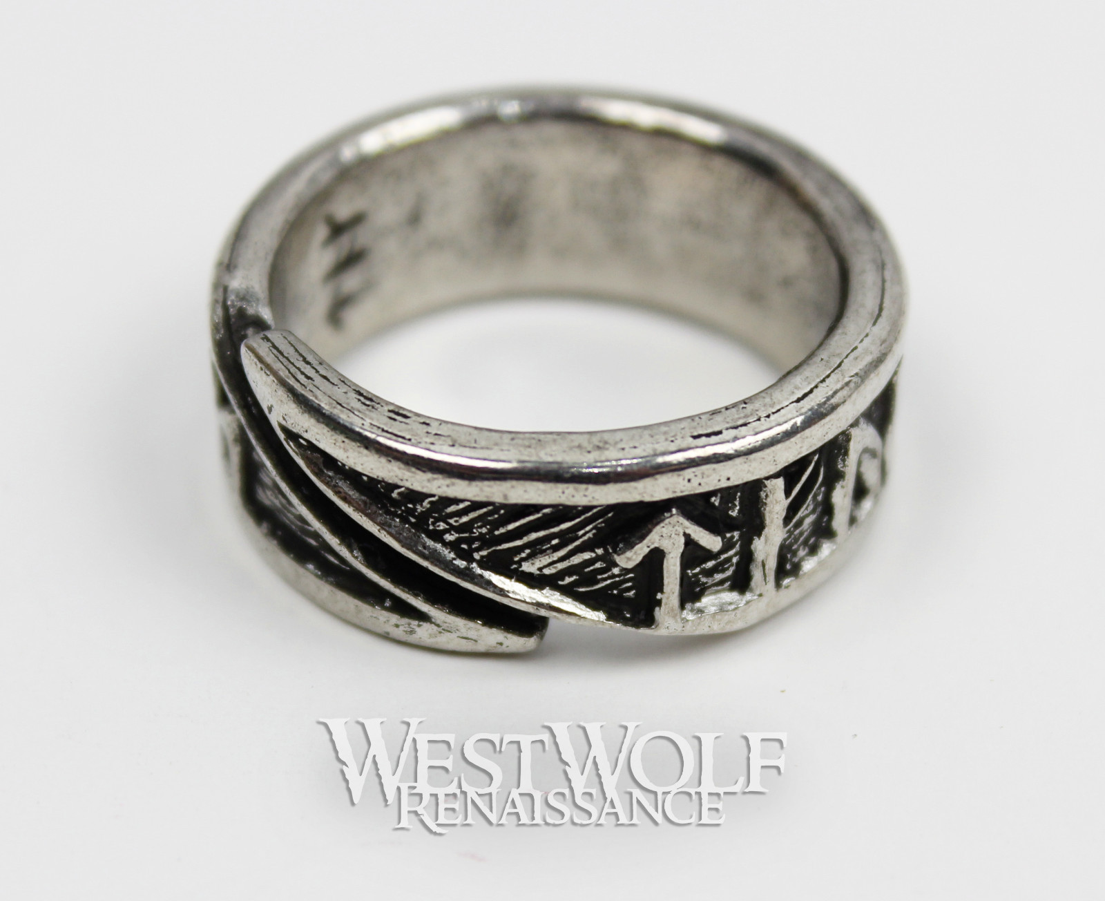 Viking Rune Ring – Norse/Norway/Nordic/Runic/Medieval/Band — Size 9/10/11/12/13