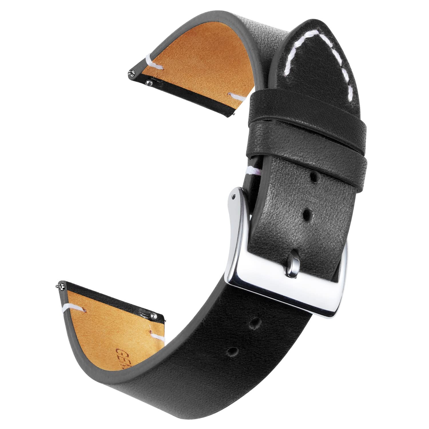 Leather Watch Band Replacement Quick Release Genuine Leather Watch Straps 12m…