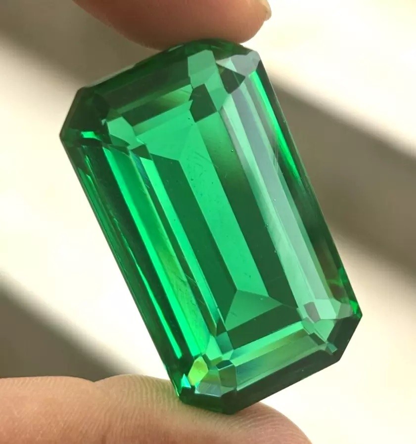 NATURAL 120 CT EMERALD CUT BRAZILIAN EMERALD TOPAZ LOOSE CERTIFIED GEMSTONE