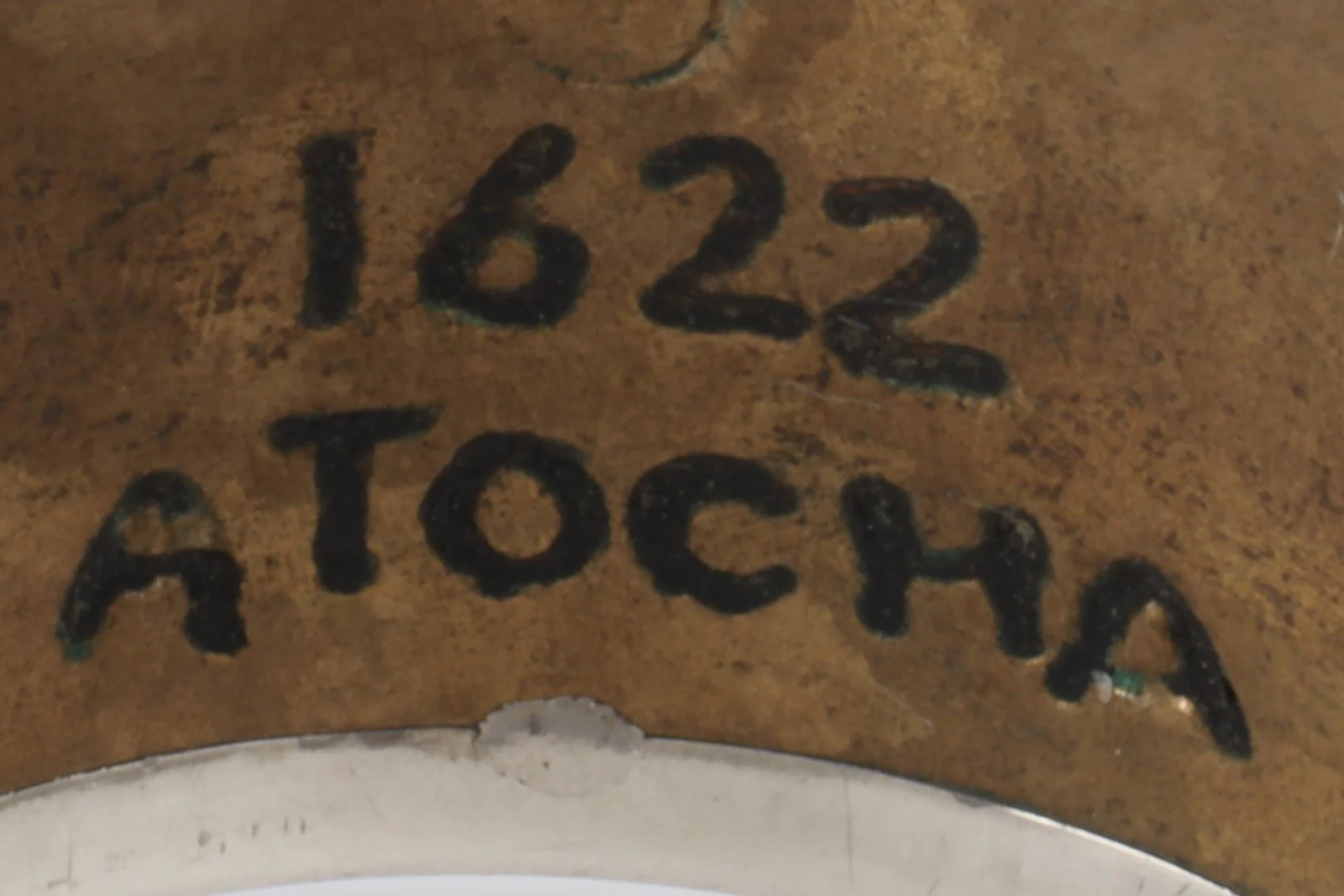 925 Silver Copper Ingot Wide Band Atocha Coin Ring Size 10.75 (10.0g.)