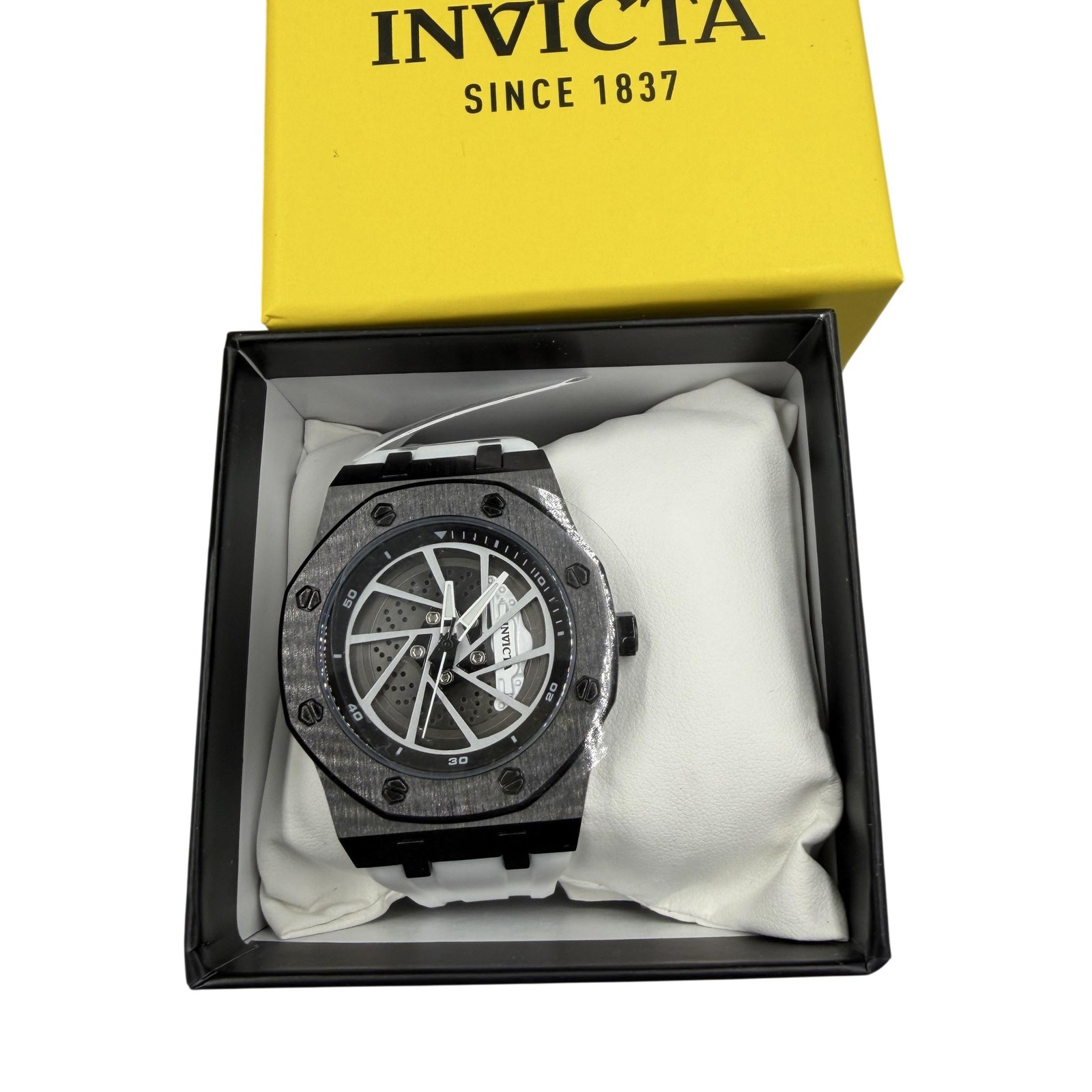 Invicta Speedway Rim White Brake Caliper Men’s 42mm Quartz Fashion Watch 69492