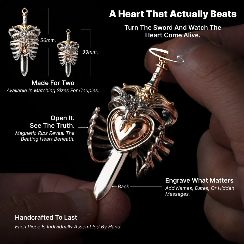 The Beating Heart Pendant Fidget Jewelry Gifts for Men Women