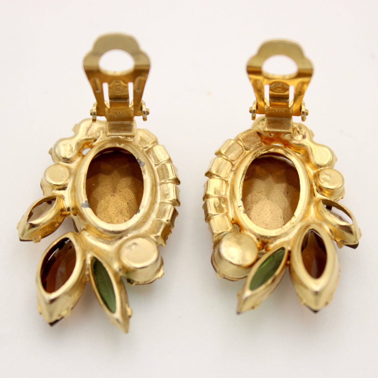 Verified 5120 D&E Juliana Fall Watermelon Heliotrope Vitrail Rhinestone Earrings
