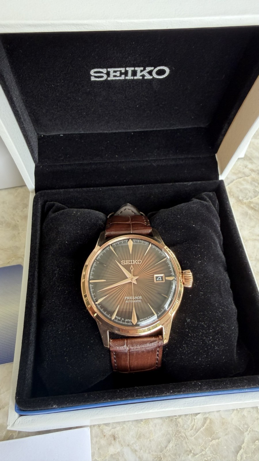 Seiko Presage “Cocktail Time” SRPB46 “Manhattan” Pristine / Rose Gold Automatic