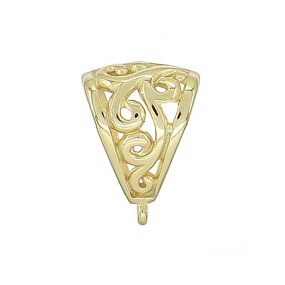 Gold Plated Large Sterling Silver Slider Pendant Clasp Bail Connector #51371