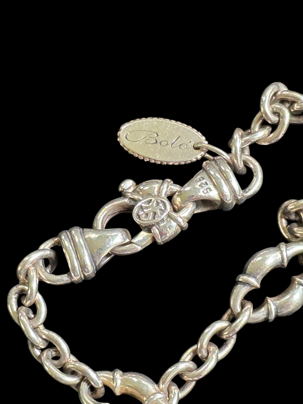 Scott Kay .925 Sterling Silver Bolo Chain Link Necklace w Amethyst 35″ 47.8g