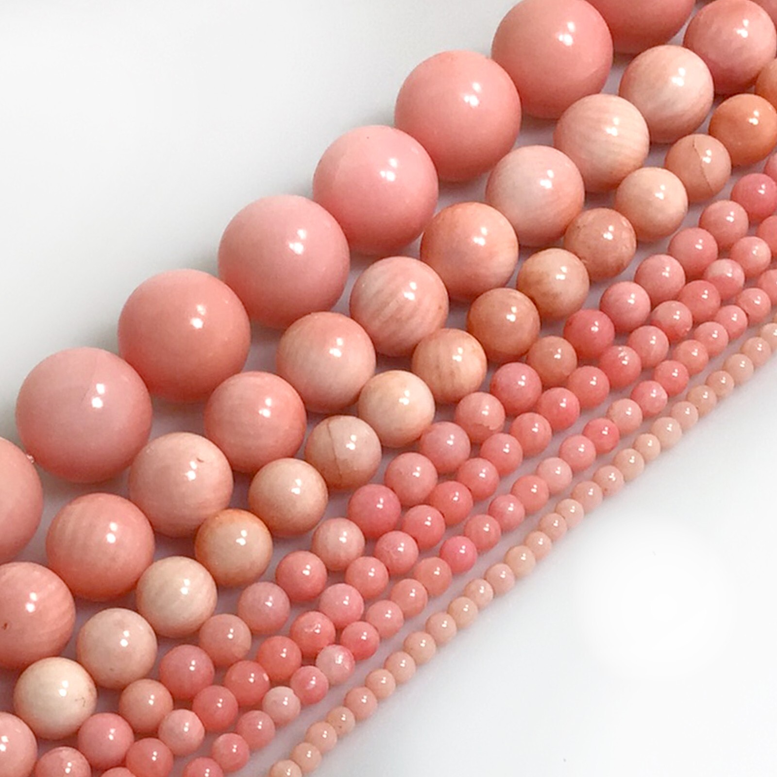 Pink Coral Angel Skin Smooth Round Loose Beads 15″ 2mm 3mm 4mm 6mm 8mm 10mm