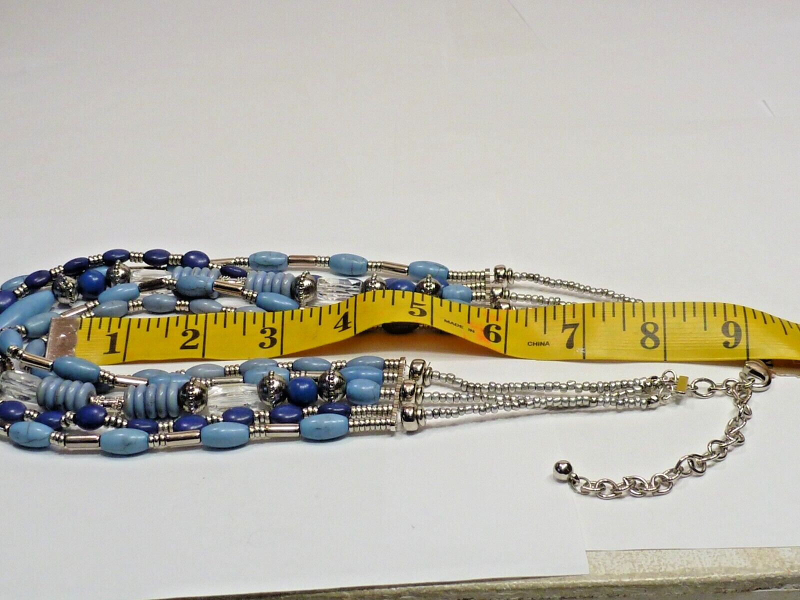 (B1) Chico’s Turquoise & Navy Blue 5 Strand Necklace – new