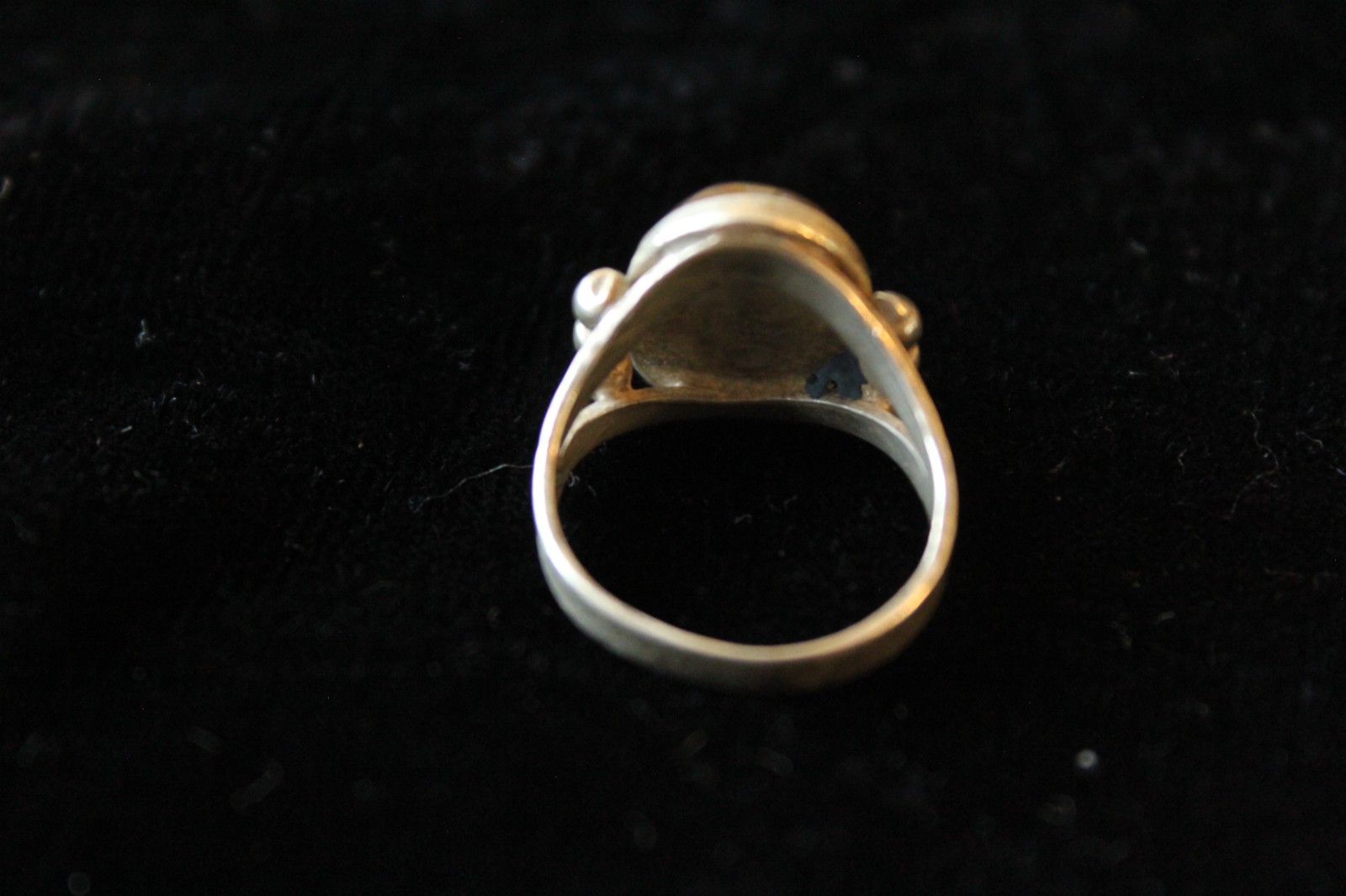Sterling Silver Agate Vintage Ring