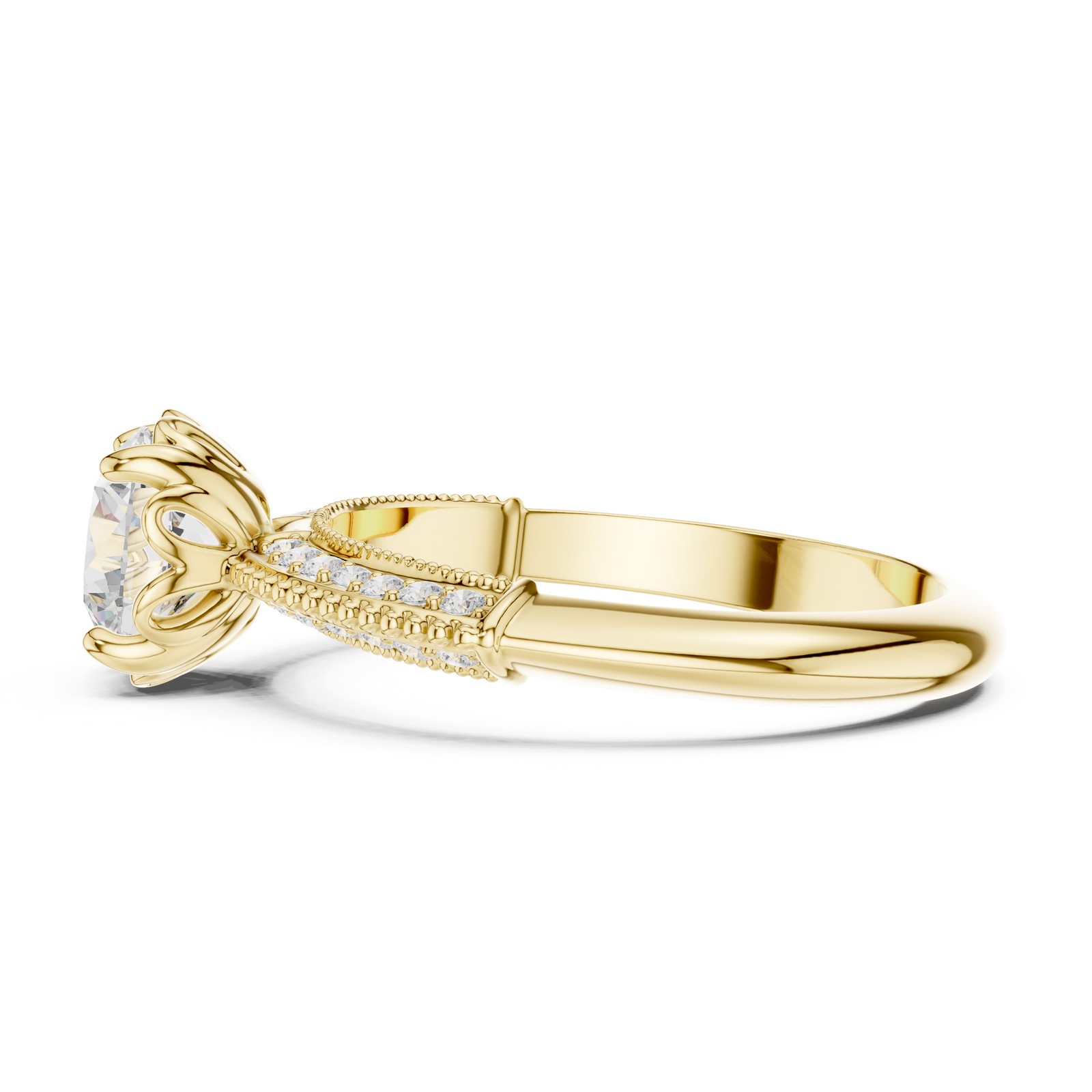 Certified 1.1 Ct Lab Grown Diamond Ring Women Luxury Jewellery 14K Gold Over