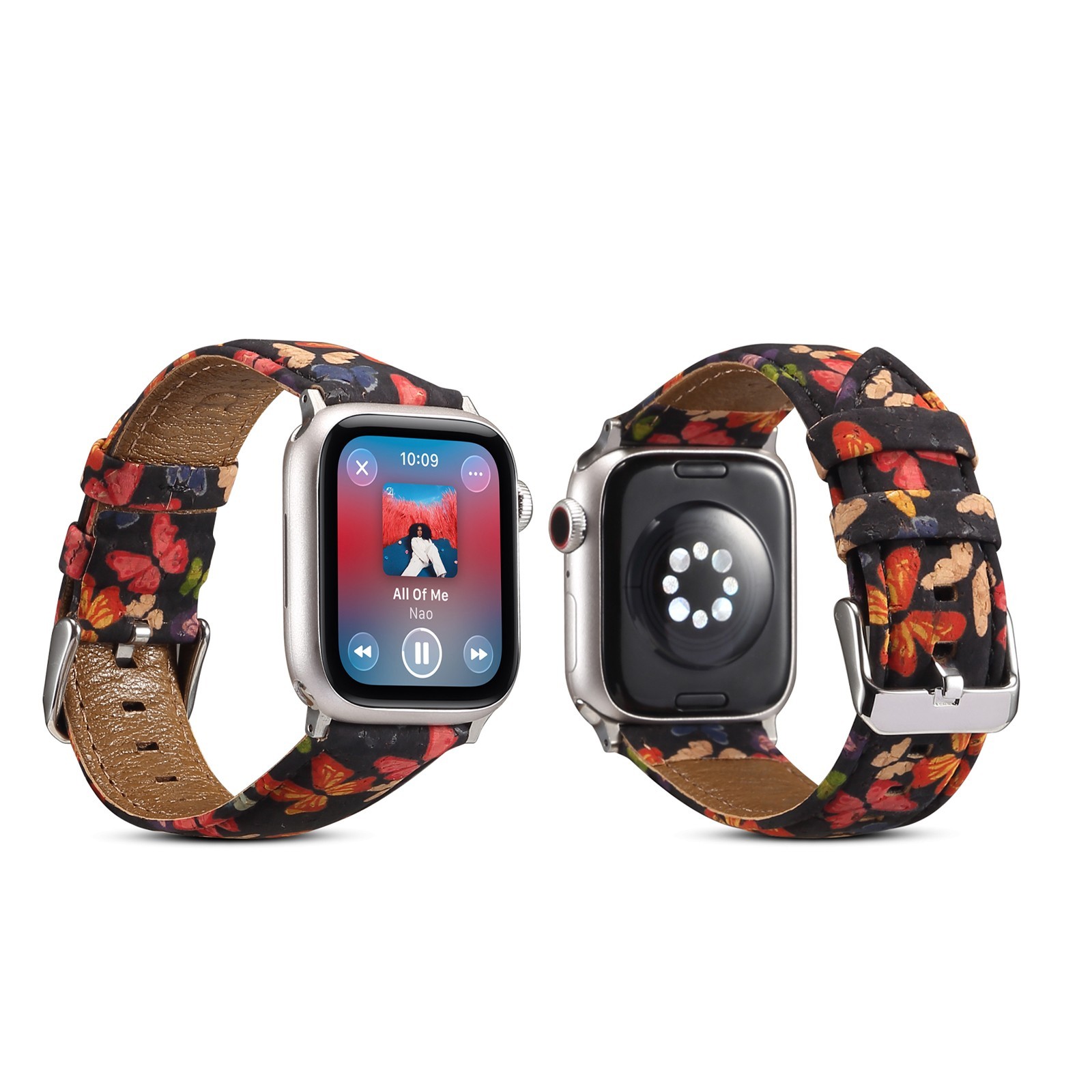 Leather Butterfly Band for Apple Watch 38mm 40mm 41mm 42mm 44mm 45mm 46mm 49mm