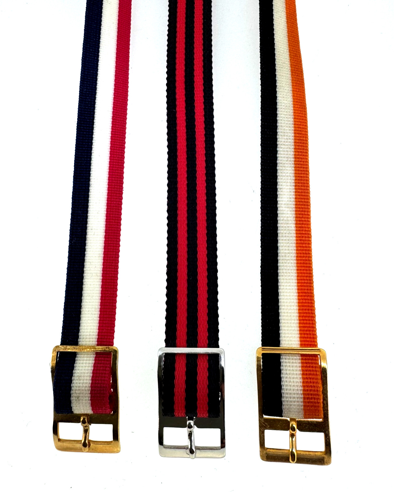 Watchband Nylon strap 12 mm various stripes colors one piece