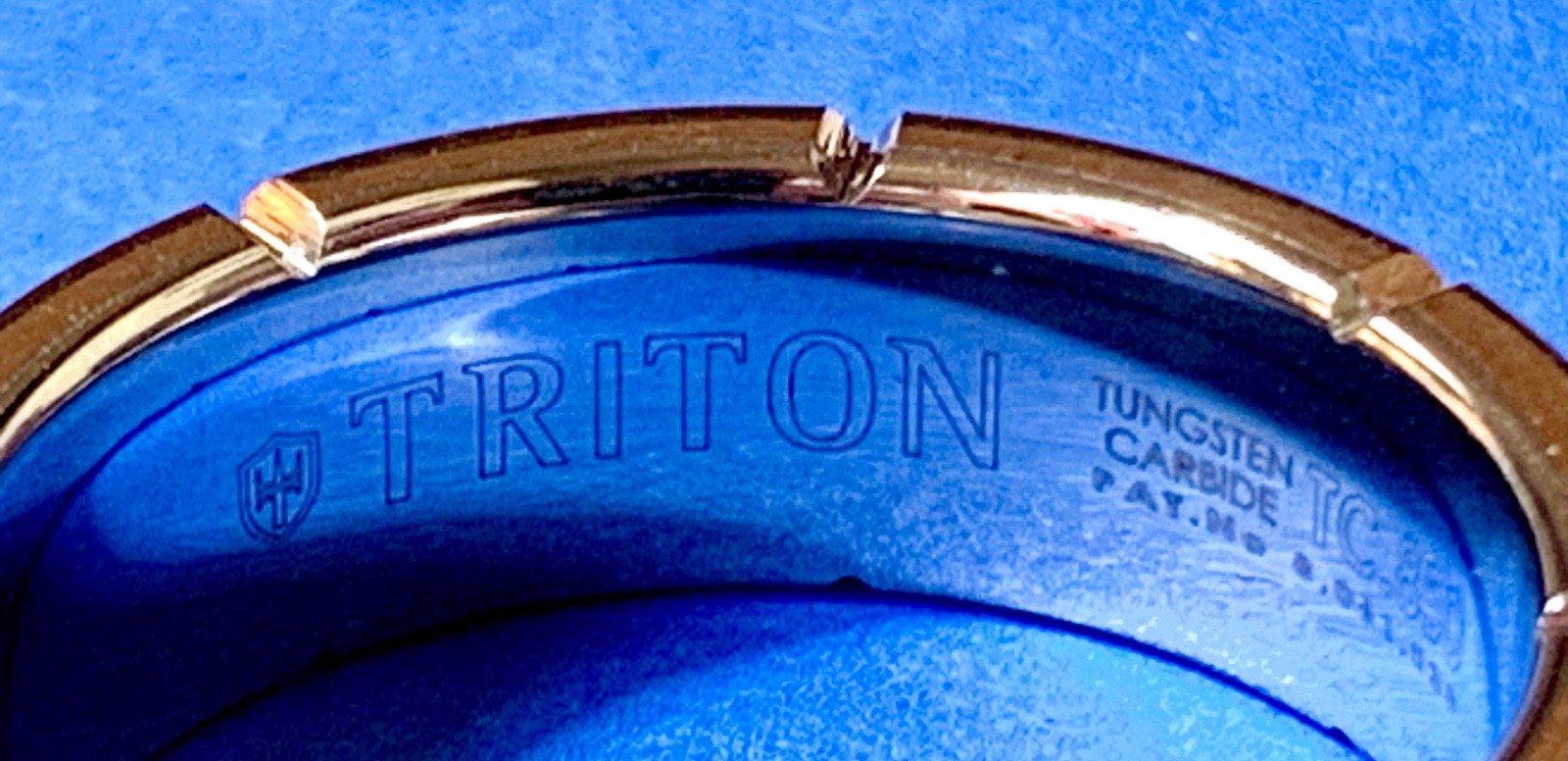 TRITON Tungsten Carbide Men’s Two Tone Gold & Silver Ring