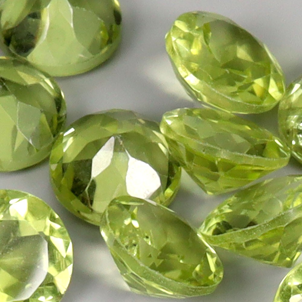 Round Cut Natural Unheated Top Rich Green Peridot 10pcs 5.25ct 5mm Lot Gemstone