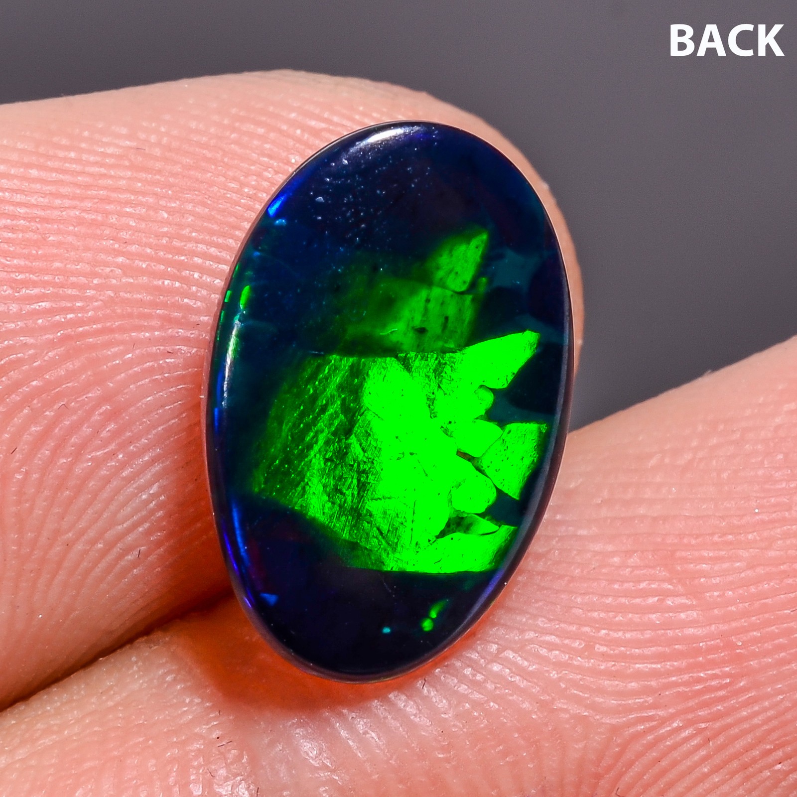 (08X13X05 MM SIZE) 3.10 Carat. NATURAL BLACK ETHIOPIAN OPAL OVAL SHAPE GEMSTONE