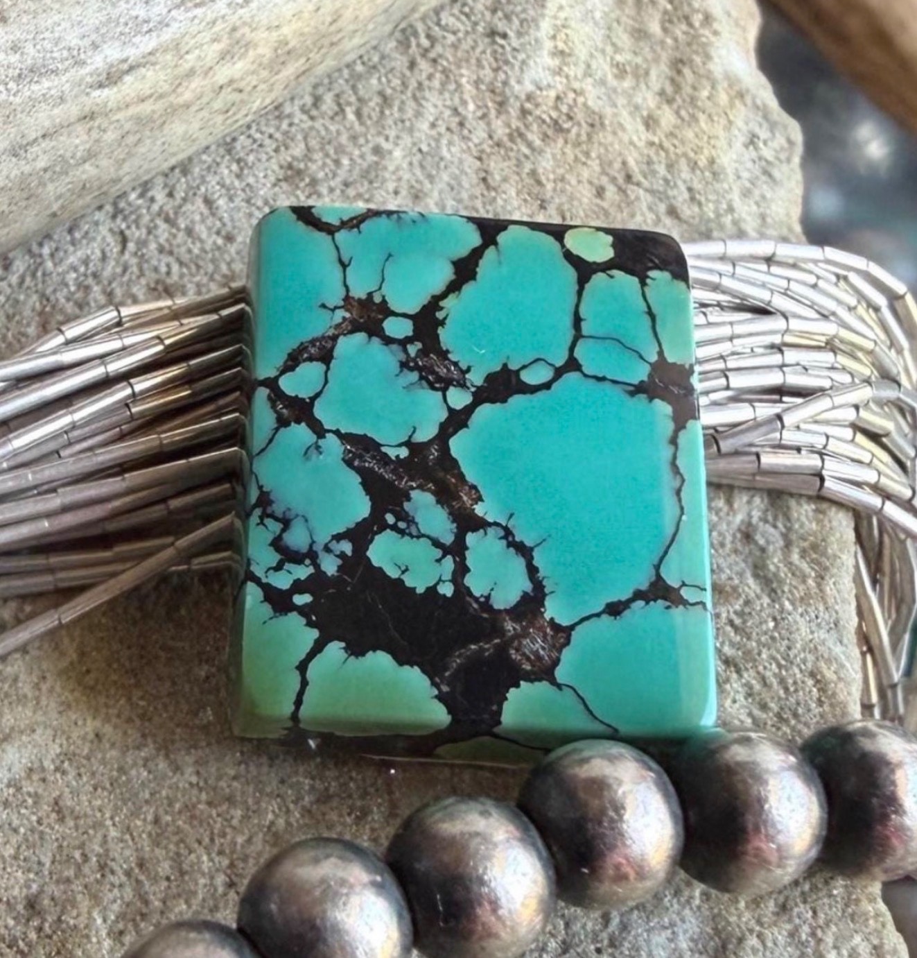 Bao Canyon Turquoise Rectangular Cabochon-Hubei Province Gemstone