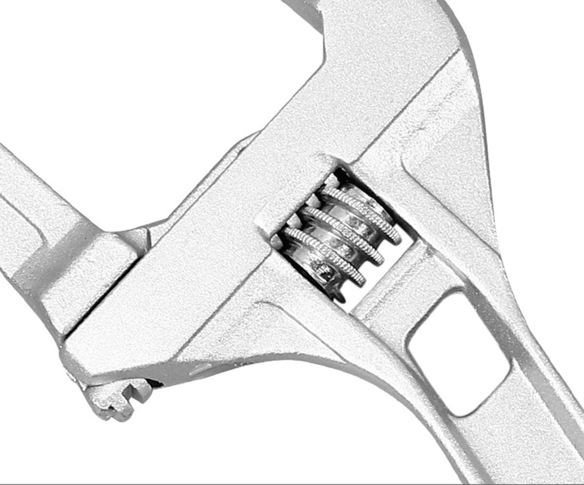 Adjustable Wrench Large Opening Bathroom Spanner Jig Saw 16-68mm, Silver