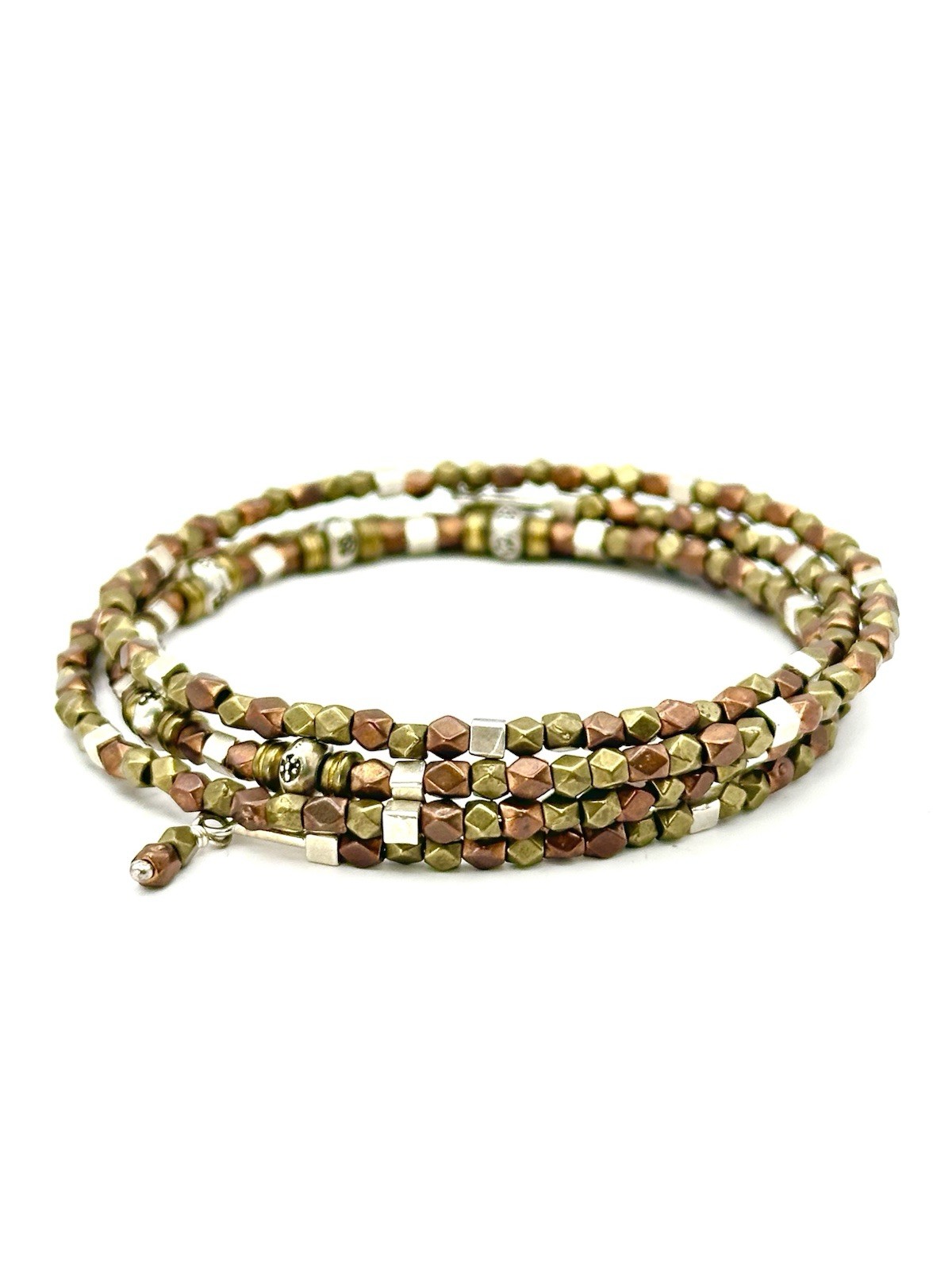 Silpada Retired Sterling Silver, Copper & Brass Wire Wrap Bracelet
