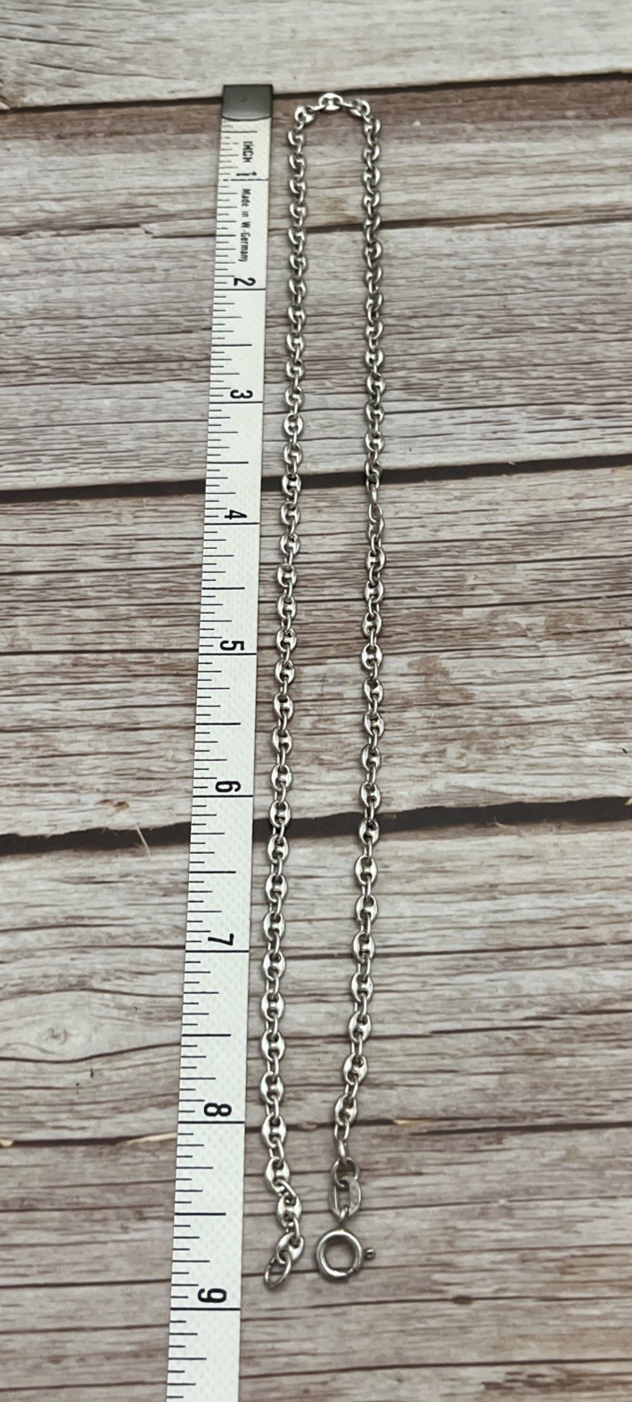 Vintage Italy Sterling Silver 925 Puffy Gucci Link Chain Necklace 18” Long 3.8mm
