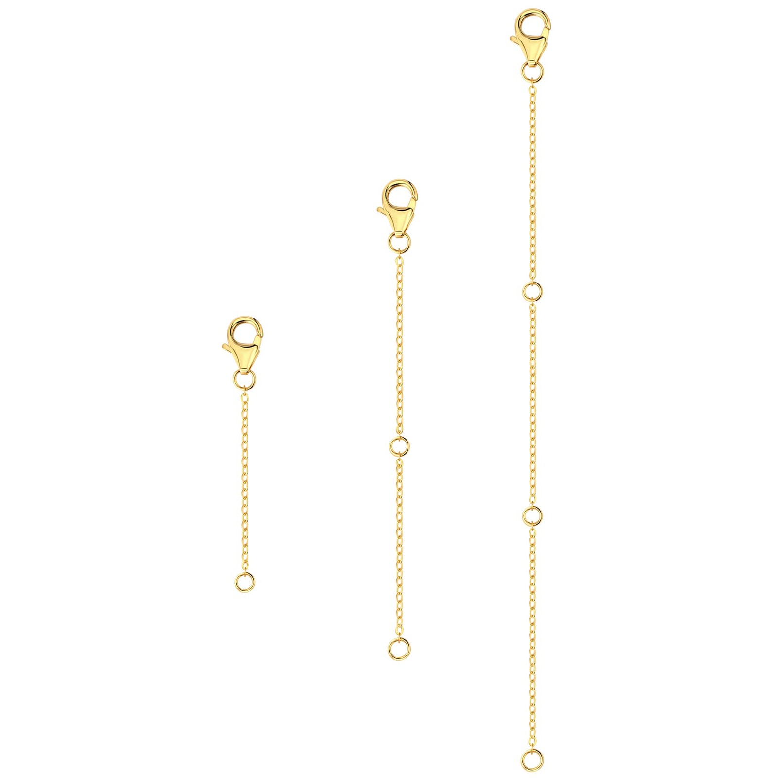 Gold Necklace Extenders,14K Gold Chain Extenders with Lobster Clasp, Durable …