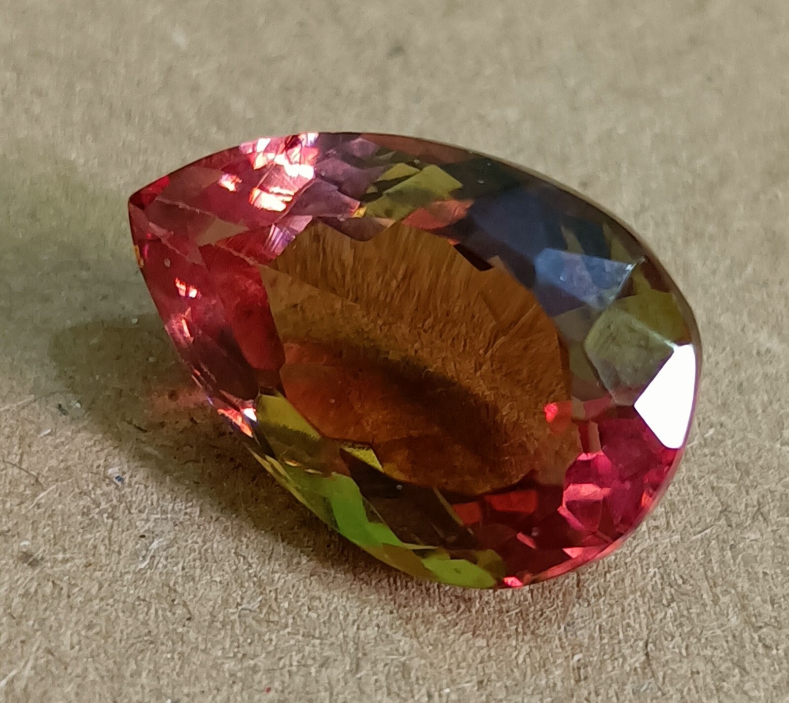 A+ NATURAL Zultanite Bi-Color Pear Cut Loose CERTIFIED GEMSTONE 18.00 Ct