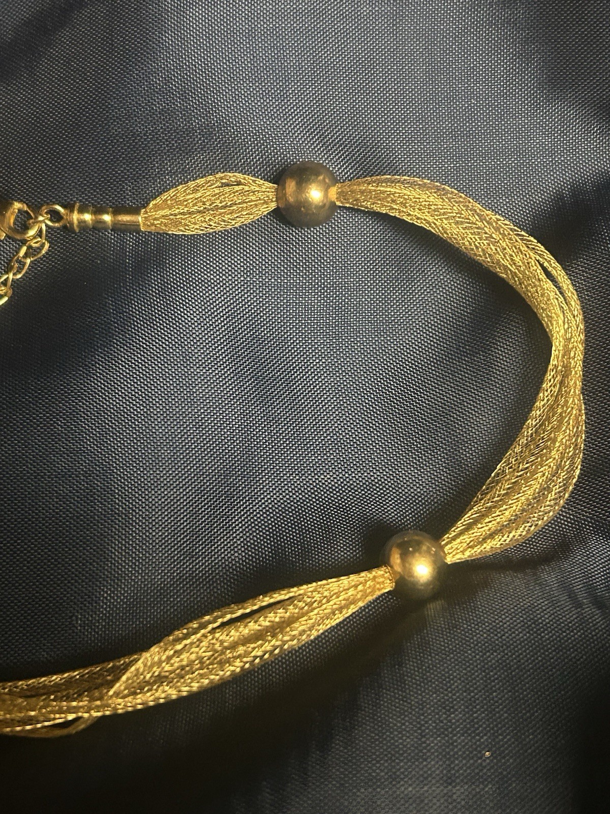 Elegant .925 Itaor 24” Made In Italy Very Unique Gold Vermeil Overlay