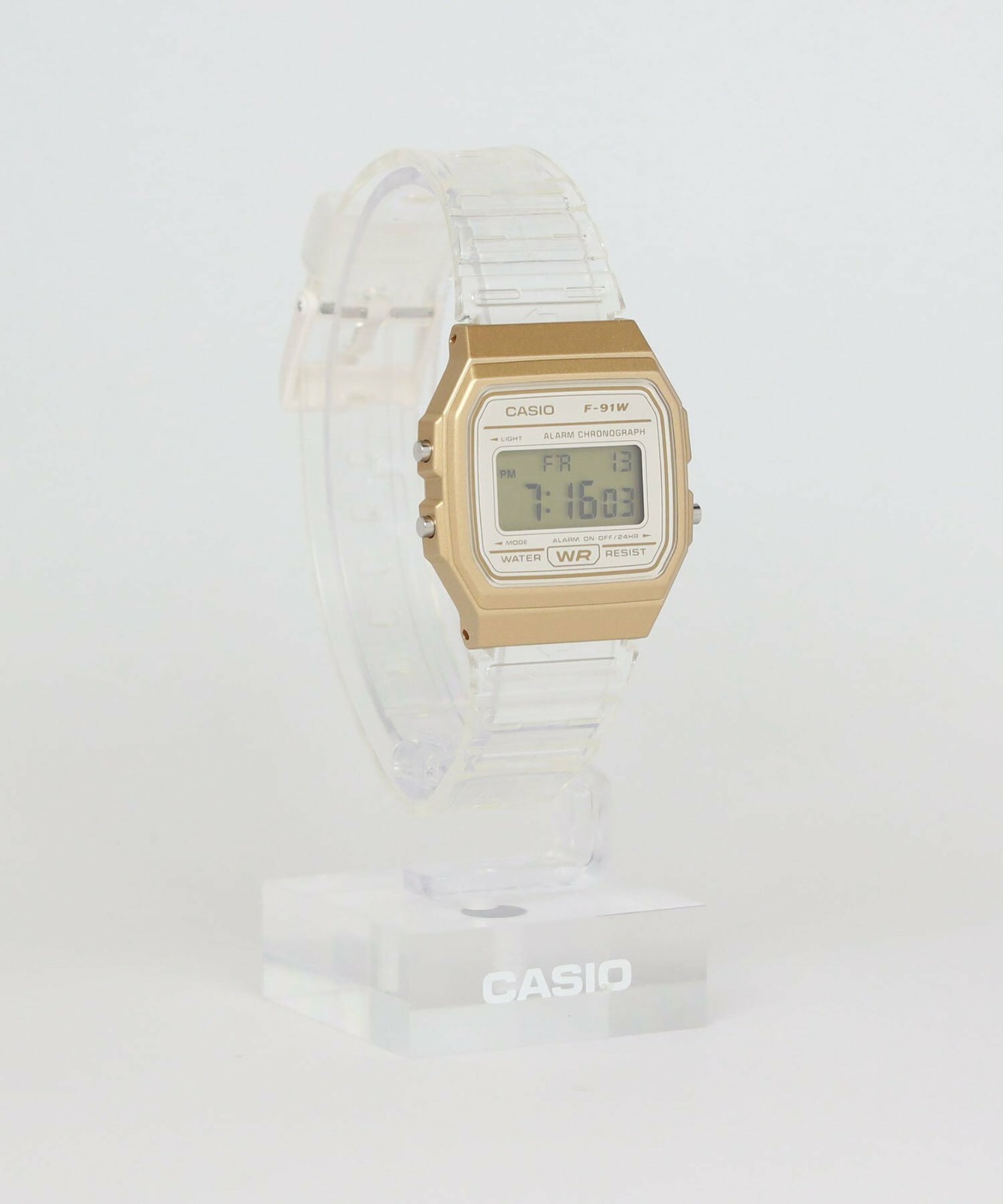 Casio F-91WS-7A2JF Transparent Digital Watch Gold Accent JDM NEW Japan
