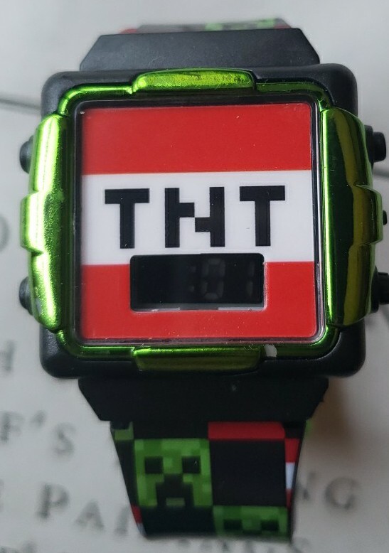 Minecraft TNT 2021 Mojang Accutime Watch Resin Band 8″