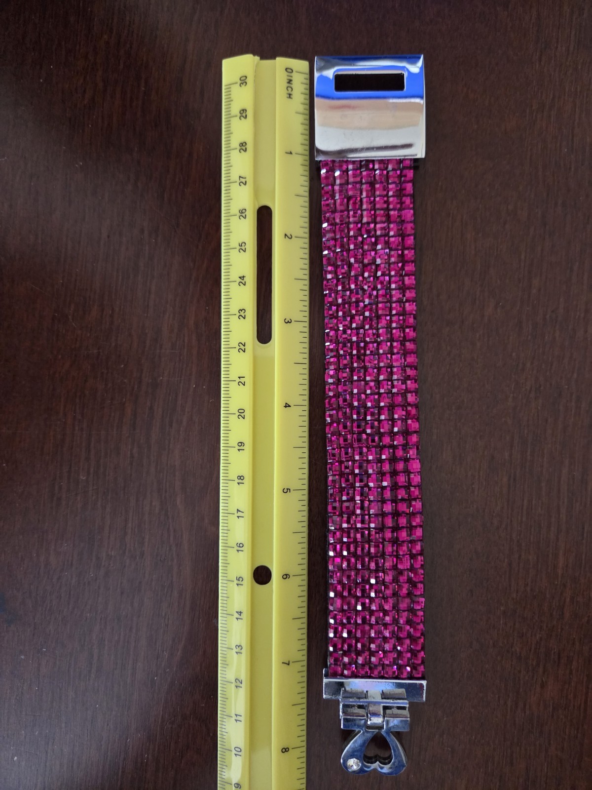 The Olivia Collection Pink Red Rhinestone Statement Bracelet