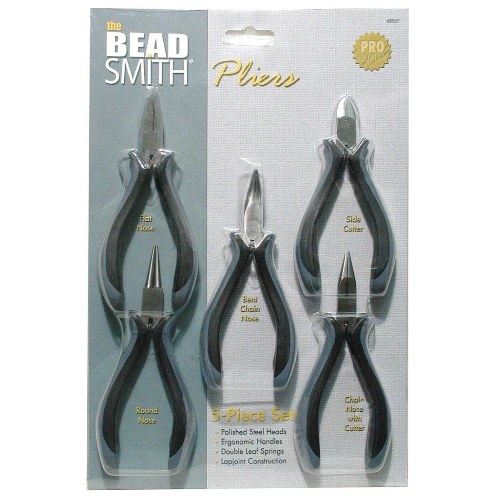 BeadSmith Ergonomic 5 Piece Jewelry PLIER Tool Set ~ Lapjoint Construction
