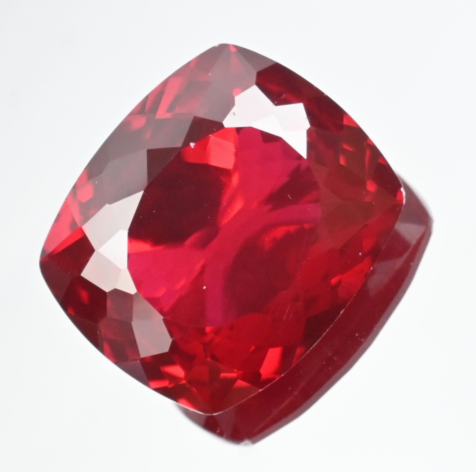 79.55 Ct Natural Flawless Mozambique Blood Red Ruby Cushion Certified Gemstone