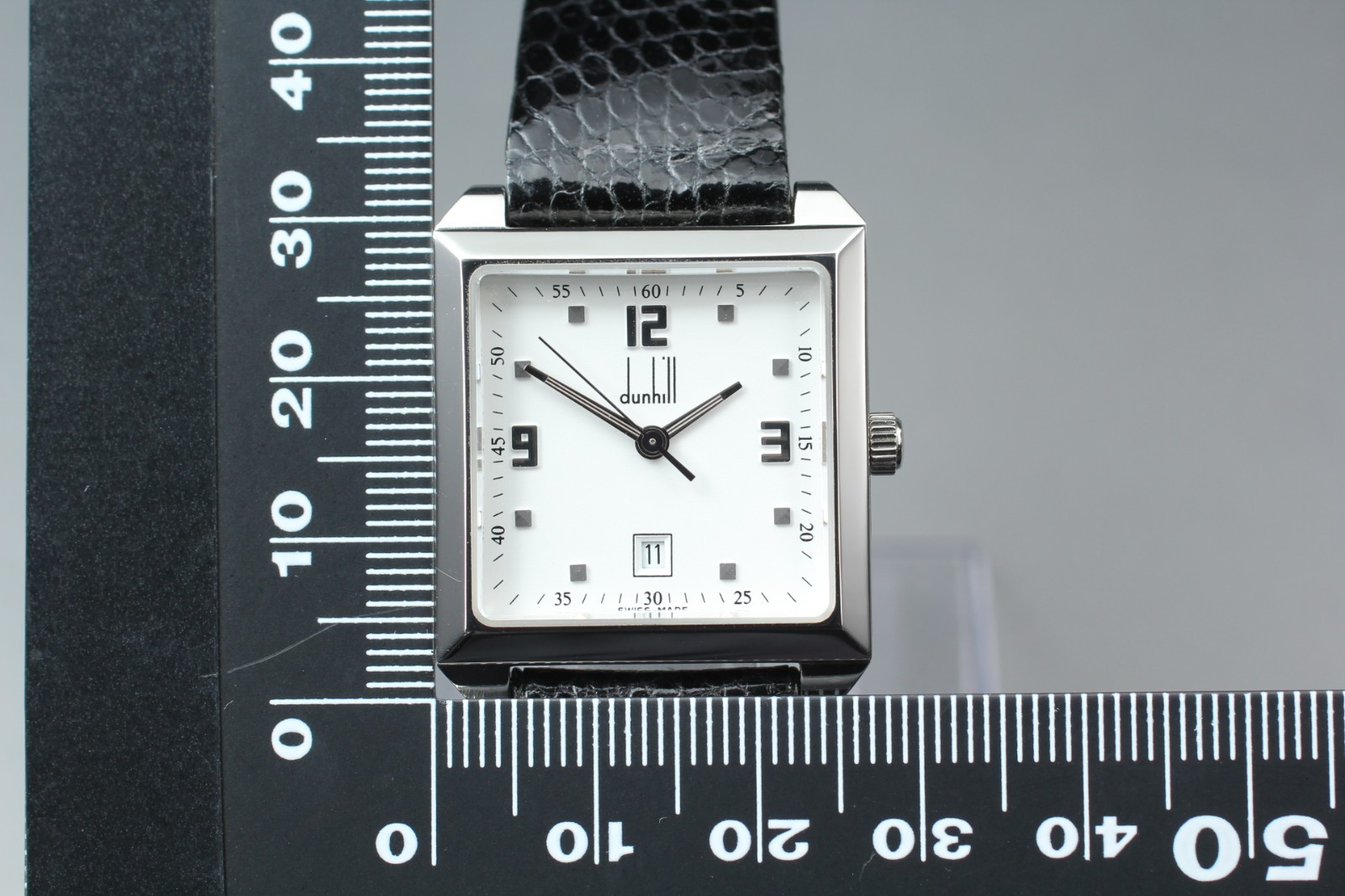 [N Mint++] Dunhill Cityscape 8005 White Dial Square 27mm Men’s Quartz Watch #357