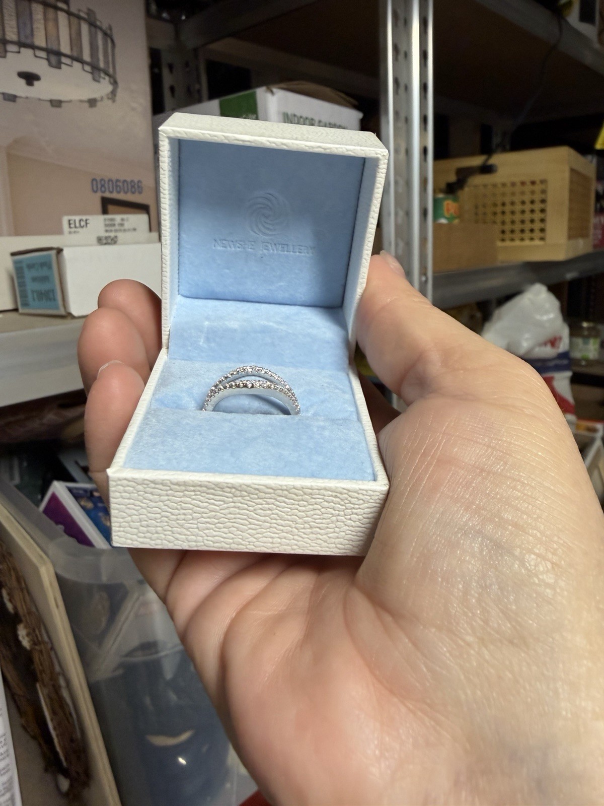 Newshe Jewelry Ring 925 Silver Ring With White Stones