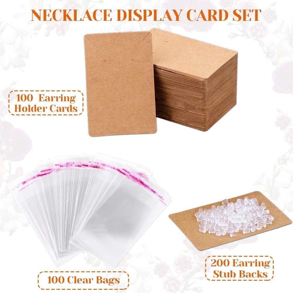 Earring Display Cards 100 Pcs Kraft 3.5×2.4 Inches