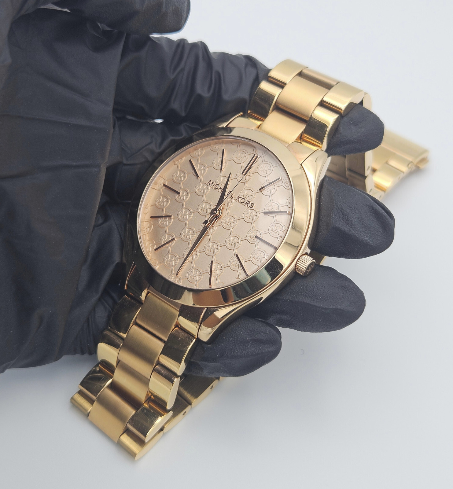 Michael Kors Argyle Gold Stainless Steel Watch with Rose Gold Dial MK3336