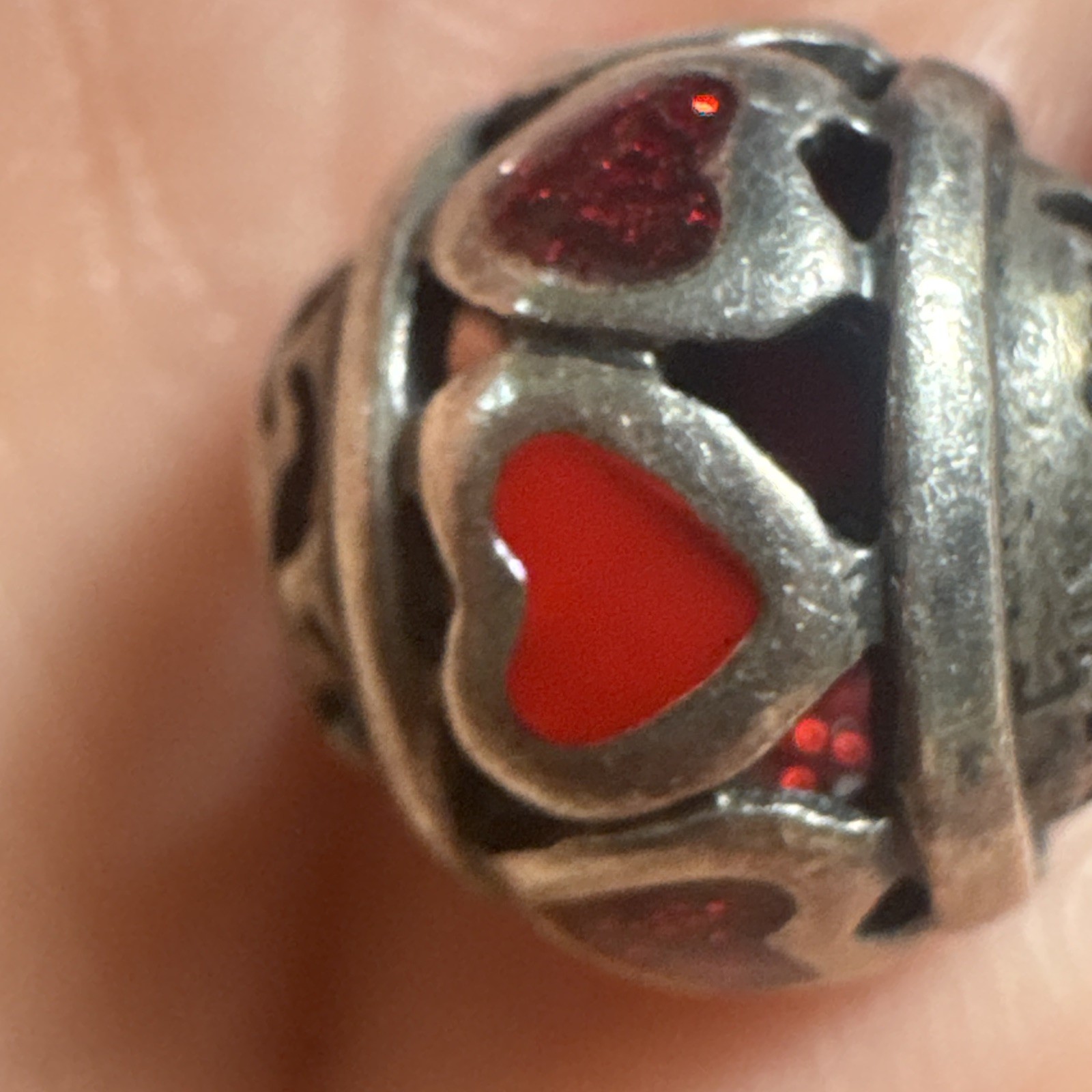 Michael Anthony Italy MA Sterling Silver 925 Charm Multi Red Hearts Lot Love